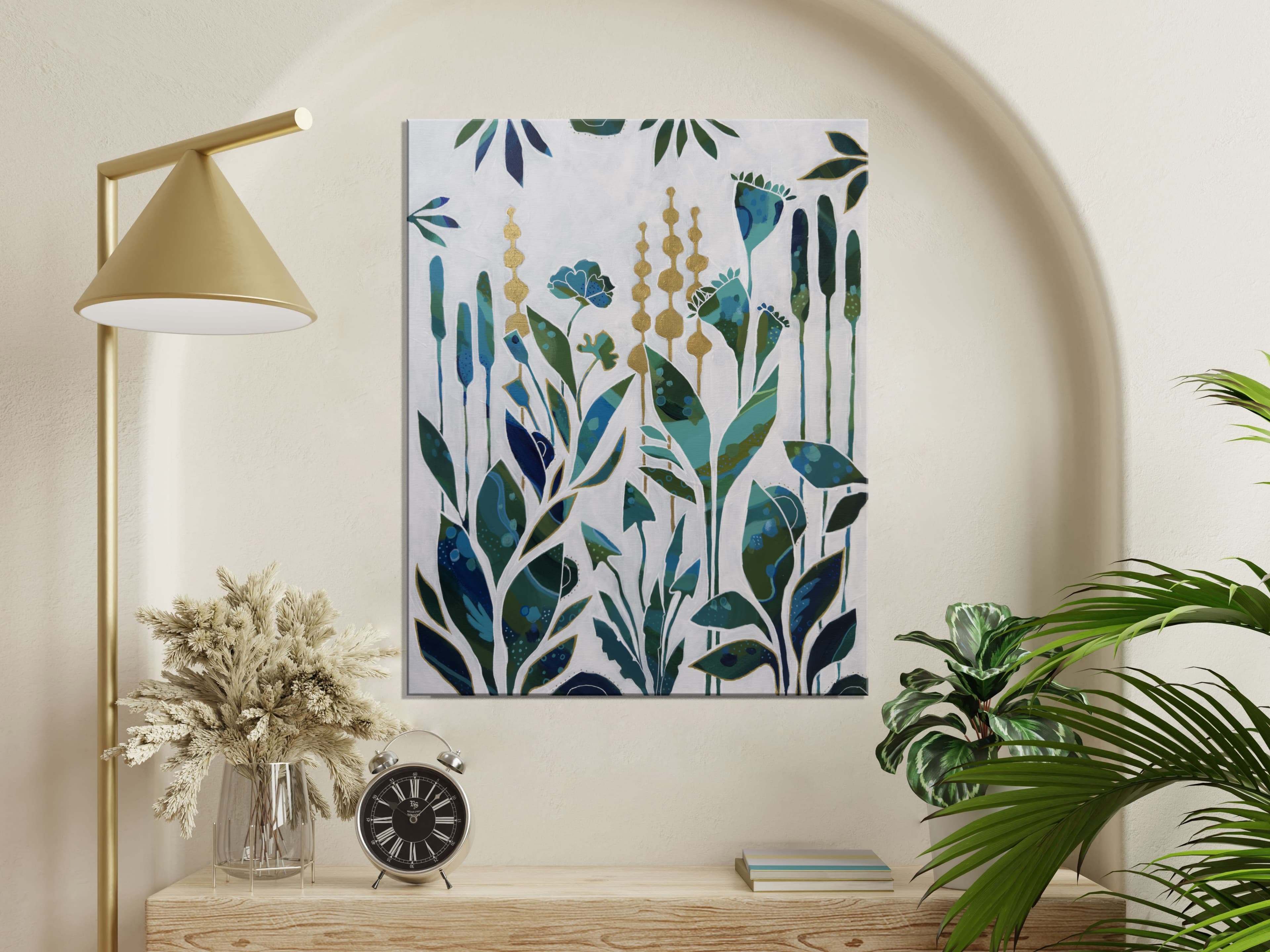 Abstrakcja roślinna 40x50 cm Garden II